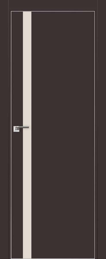 межкомнатные двери  Profil Doors 6E  перламутровое тёмно-коричневые